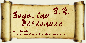 Bogoslav Milisavić vizit kartica